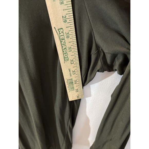 TORRID WOMENS Olive Green Jersey Flounce Culotte Jumpsuit SIZE 2 - Picture 8 of 15